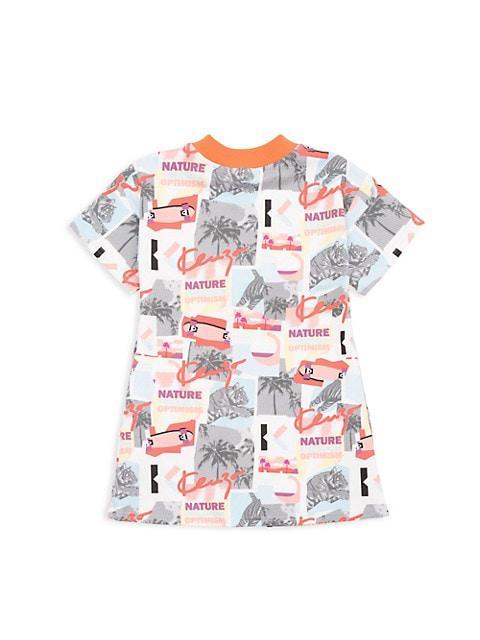 商品Kenzo|Little Girl's & Girl's Collage Print T-Shirt Dress,价格¥532,第4张图片详细描述