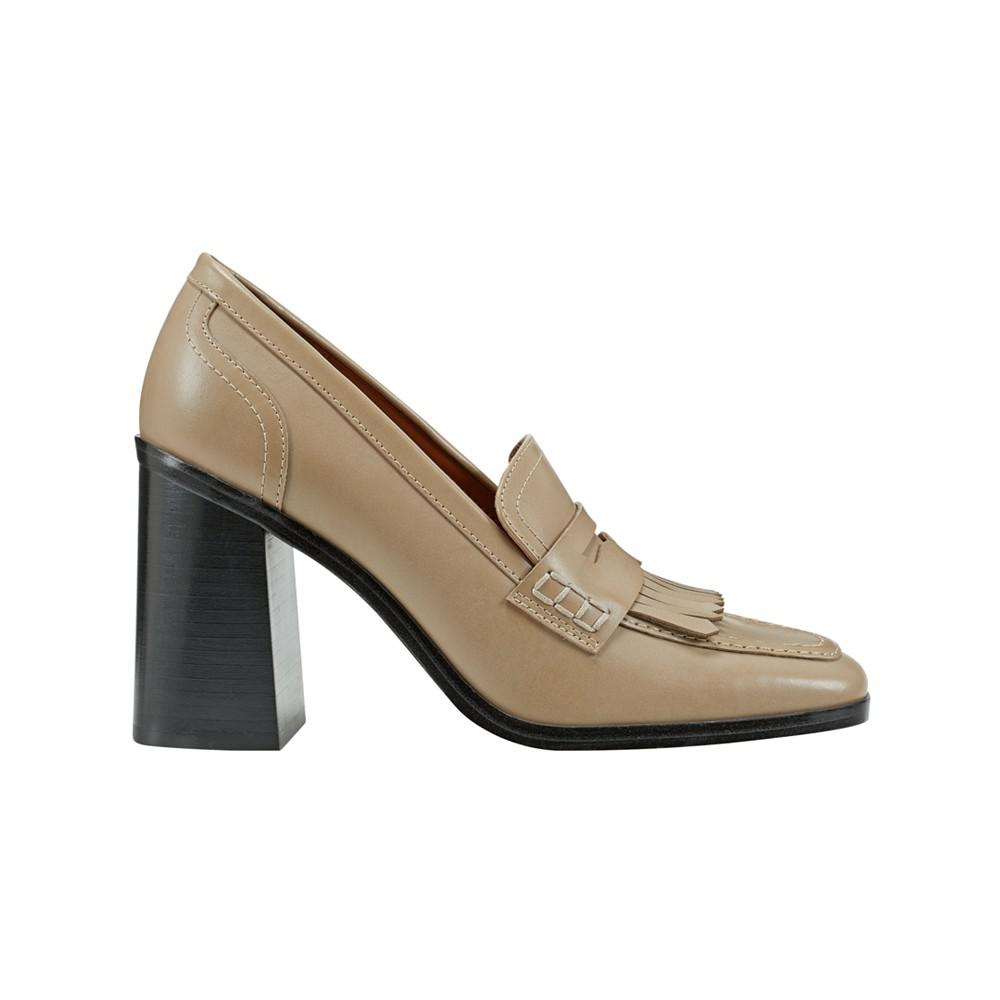 Women's Hamish Block Heel Square Toe Dress Loafers商品第2张图片规格展示