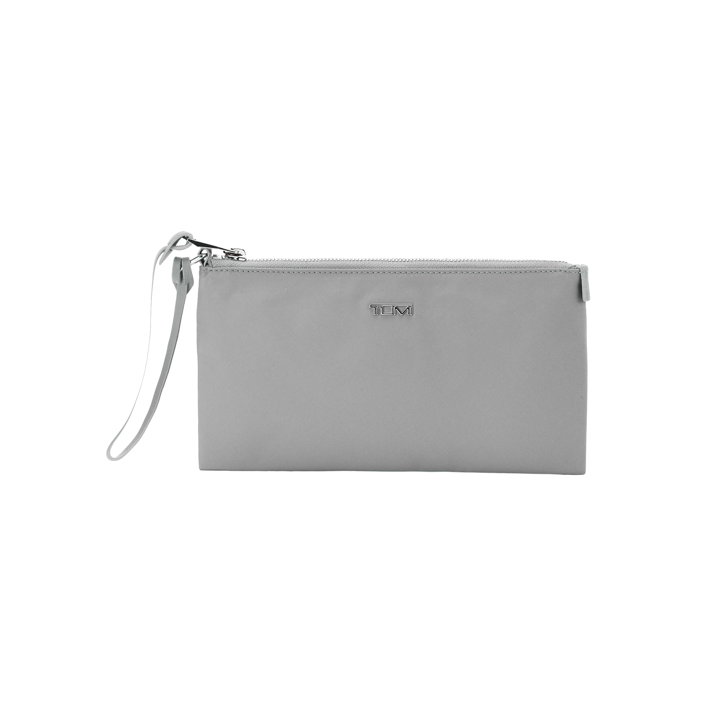 商品[国内直发] Tumi|途明 Voyageur 纯色字母标识Logo拉链开合 尼龙 手拿包手腕包 女款 灰色,价格¥1365,第1张图片