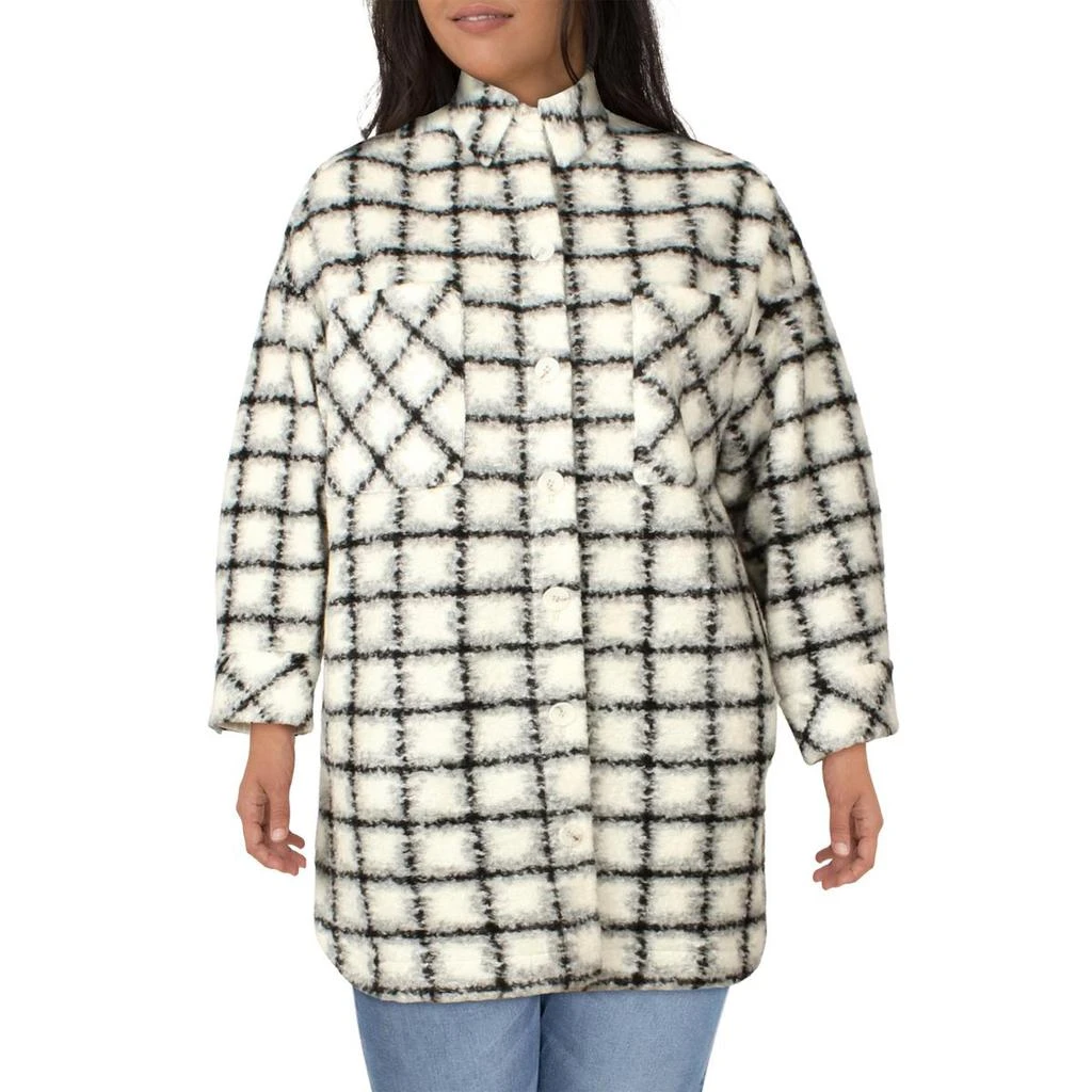 商品IRO|IRO Womens Lightweight Check Print Long Coat,价格¥571,第1张图片