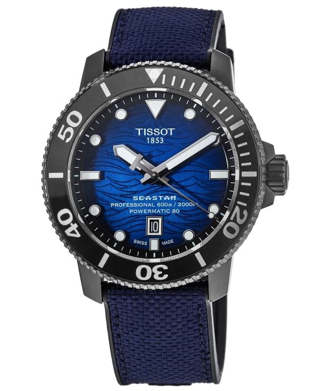 商品Tissot|Tissot Seastar 2000 Professional  Automatic Blue Dial Rubber Strap Men's Watch T120.607.37.041.00,价格¥6343,第1张图片