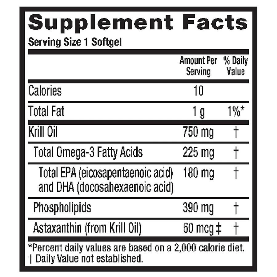 商品MegaRed|750mg Ultra Concentration Omega-3 Krill Oil, Softgels,价格¥259,第4张图片详细描述