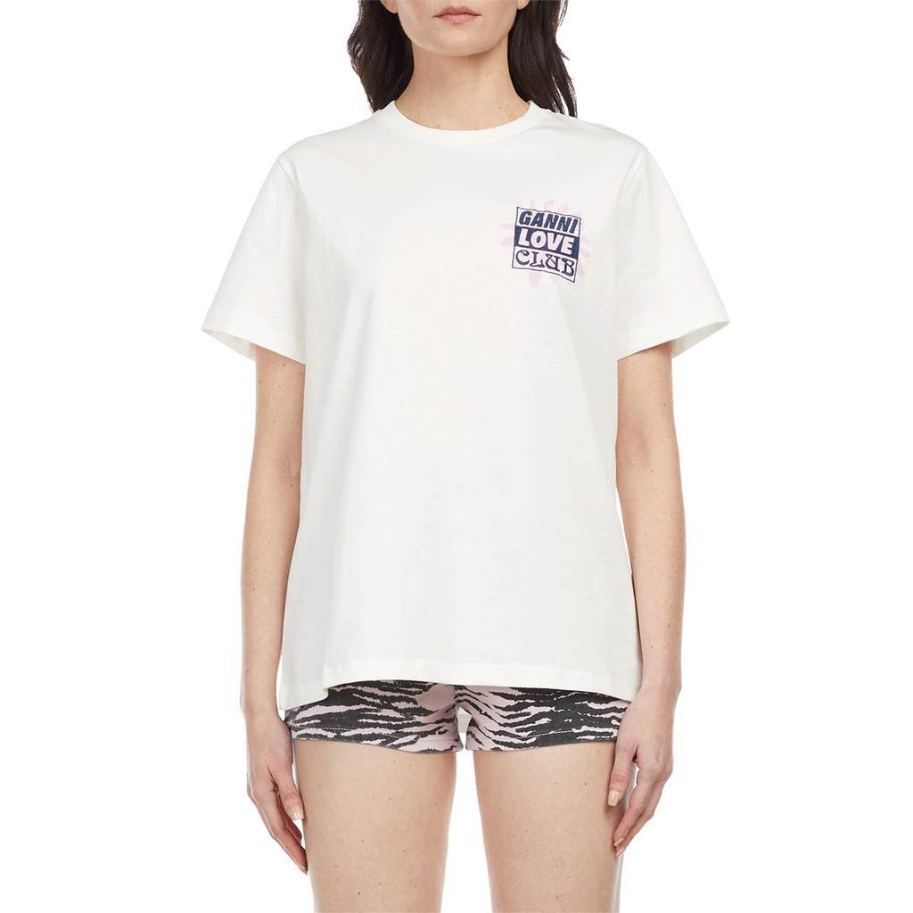 商品Ganni|Basic Cotton Jersey Love Club T-Shirt,价格¥320,第1张图片