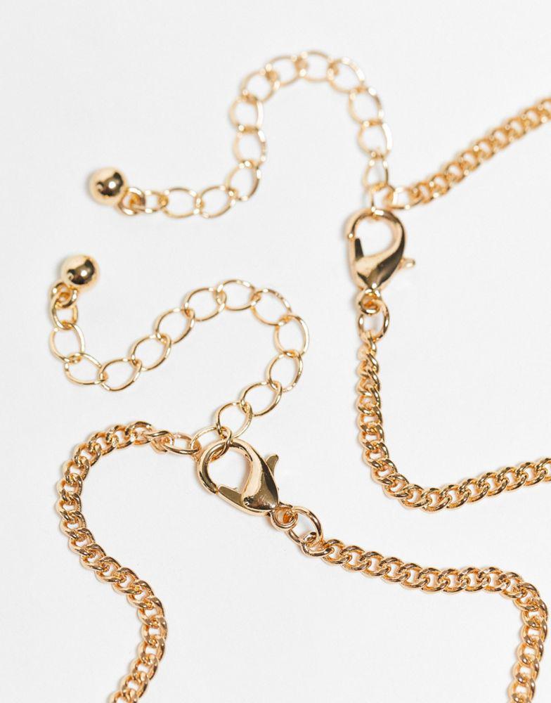 商品Reclaimed Vintage|Reclaimed Vintage multirow locket necklaces in gold,价格¥113,第5张图片详细描述