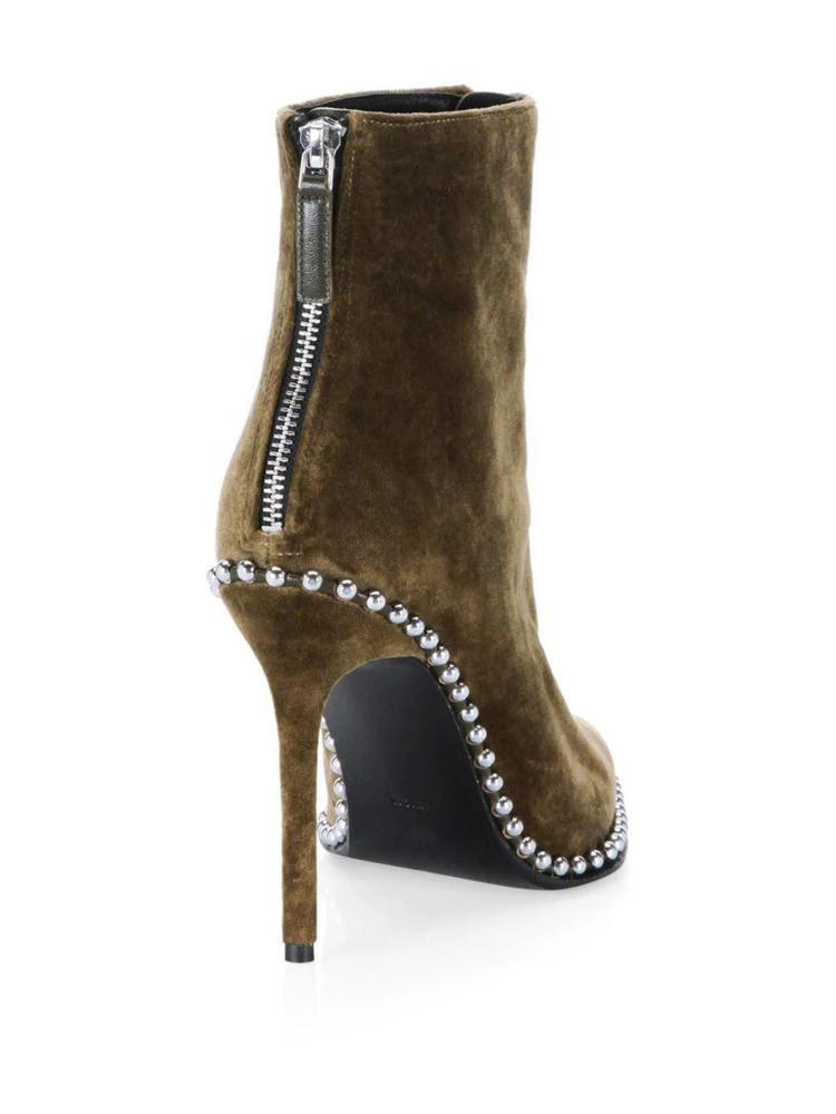 商品Alexander Wang|Eri Velvet Studded Booties,价格¥2560,第2张图片详细描述