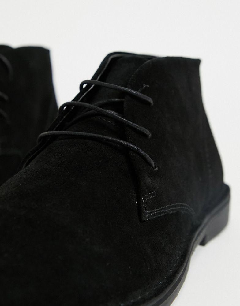 商品ASOS|ASOS DESIGN desert boots in black suede,价格¥276,第5张图片详细描述