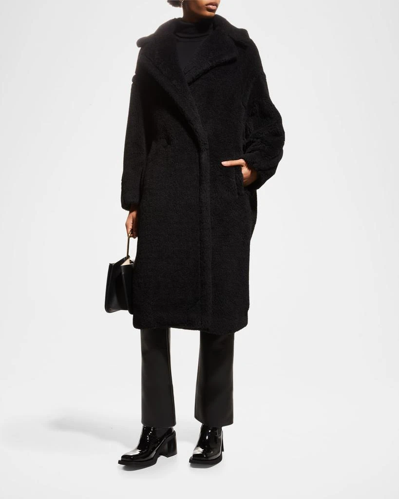 商品Max Mara|Alpaca-Silk Teddy Knit Coat, Black,价格¥34150,第3张图片详细描述