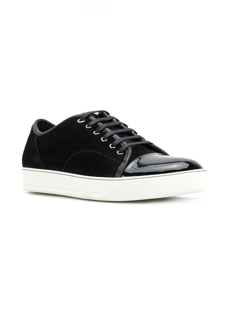 商品Lanvin|Lanvin men's black leather sneakers,价格¥2993,第2张图片详细描述