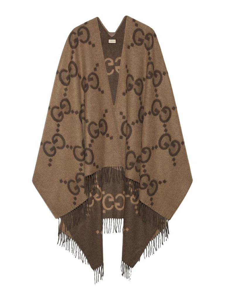 商品Gucci|REVERSIBLE JUMBO GG CASHMERE CAPE,价格¥16561,第1张图片