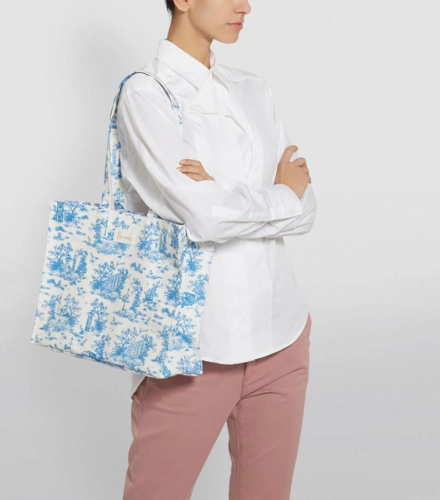 商品Harrods|Toile Shoulder Tote Bag,价格¥371,第2张图片详细描述