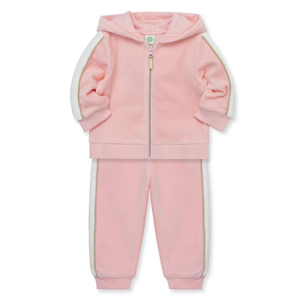 商品Little Me|Baby Girls Shine Velour Hoodie and Pant, 2 Piece Set,价格¥188,第4张图片详细描述