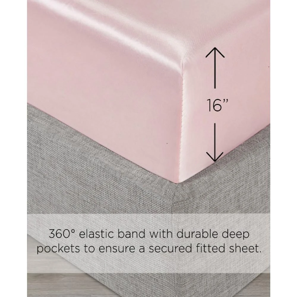 商品Juicy Couture|Satin 4 Piece Sheet Set, King,价格¥631,第4张图片详细描述