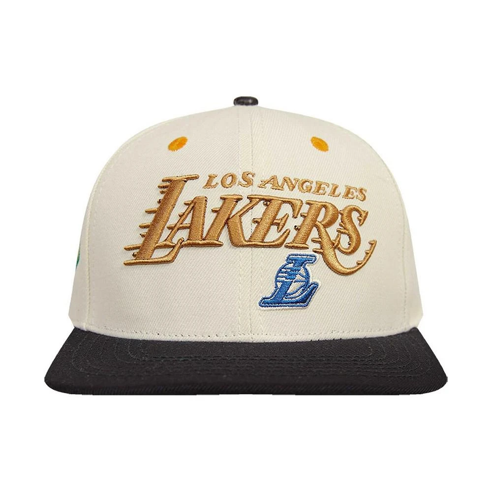 商品Pro Standard|Men's Cream, Black Los Angeles Lakers Album Cover Snapback Hat,价格¥299,第2张图片详细描述