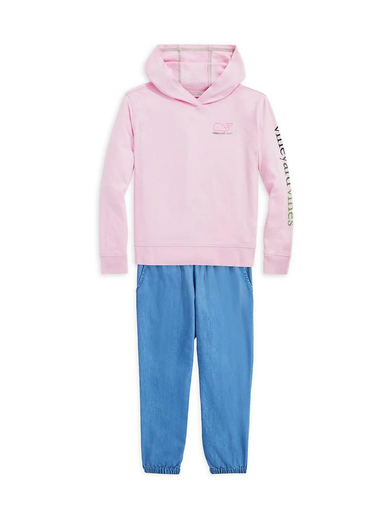 商品Vineyard Vines|Little Girl's & Girl's Whale Logo Hoodie,价格¥216,第2张图片详细描述