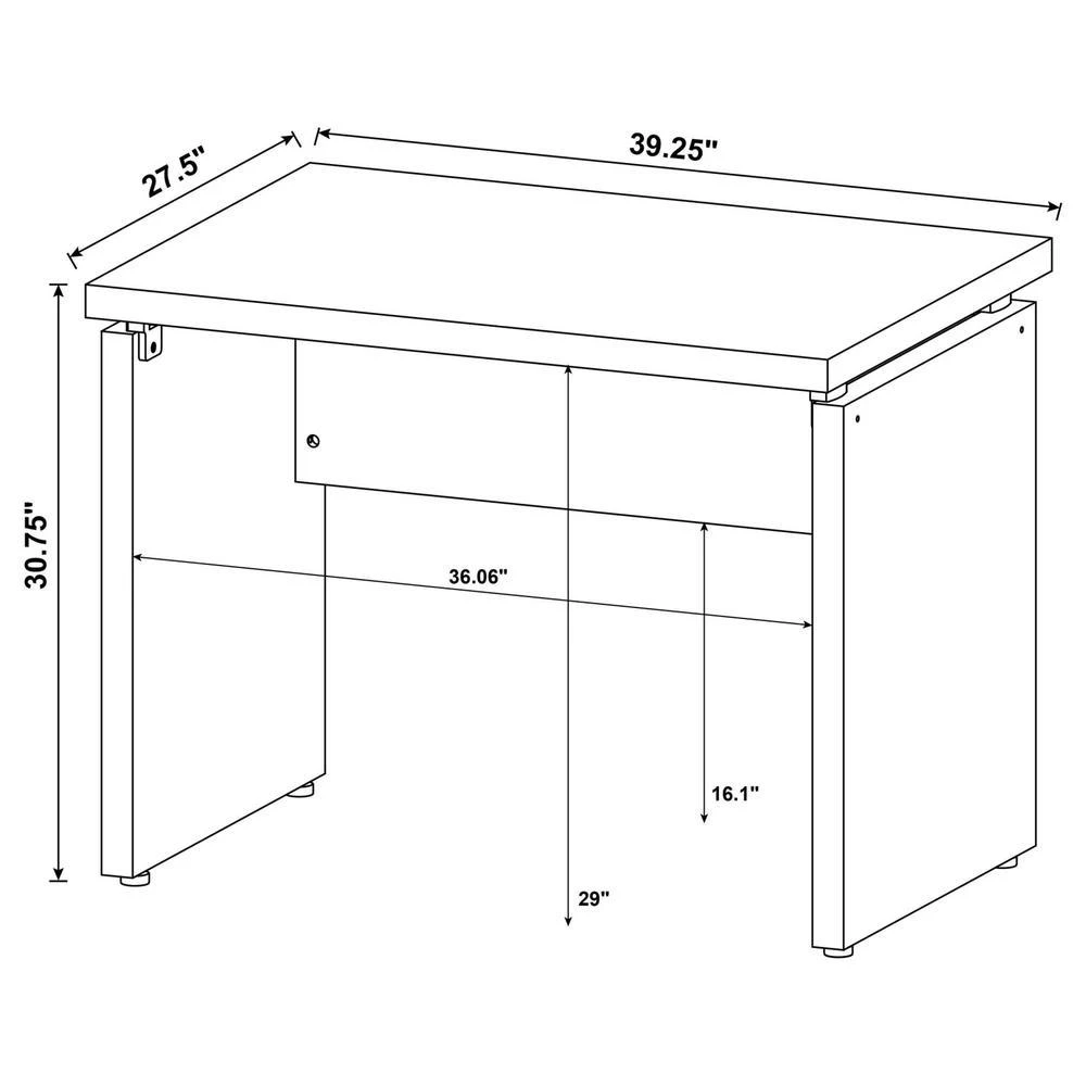 商品Coaster Co. of America|Skylar Extension Desk Cappuccino,价格¥2474,第3张图片详细描述