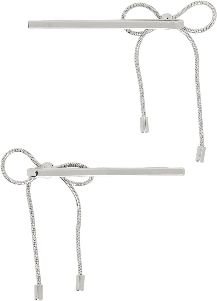 商品Marland Backus|Silver Bow Hair Pins Set,价格¥729,第2张图片详细描述