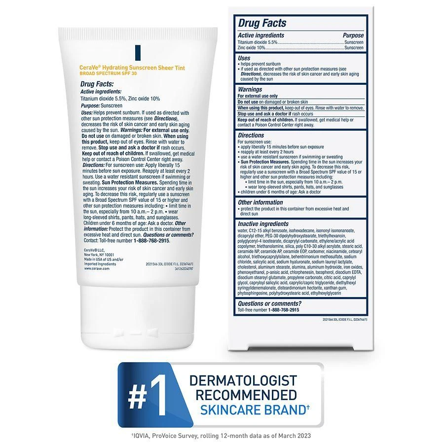 Hydrating Mineral Sunscreen SPF 30 for Face with Sheer Tint 商品