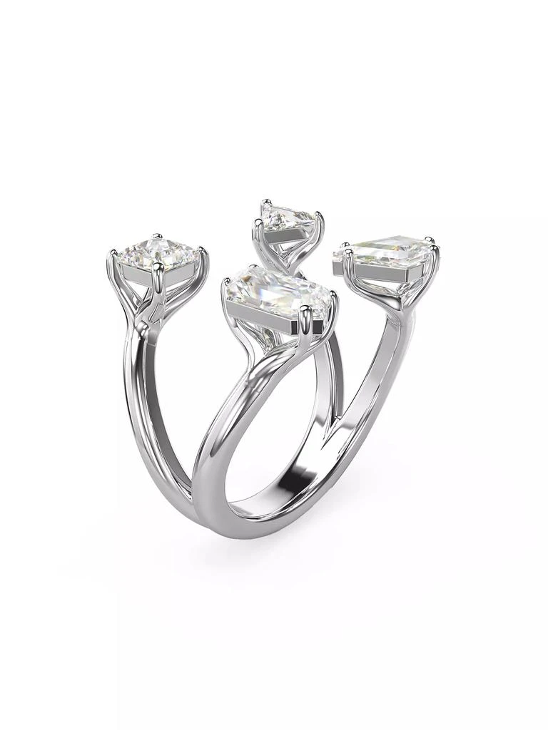 商品Swarovski|Mesmera Rhodium-Plated & Crystal Open Ring,价格¥891,第1张图片