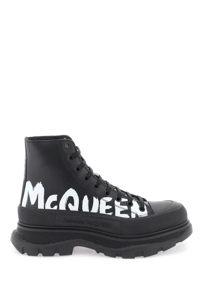 商品Alexander McQueen|Alexander mcqueen 'tread slick graffiti' ankle boots,价格¥4012,第1张图片