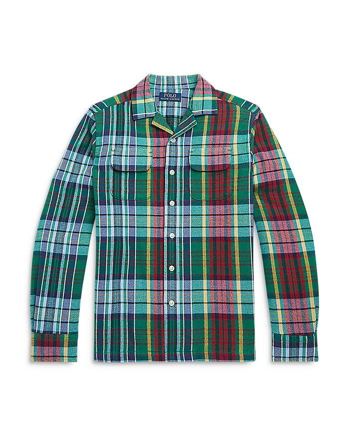 商品Ralph Lauren|Boys' Plaid Brushed Twill Camp Shirt - Big Kid,价格¥291,第1张图片
