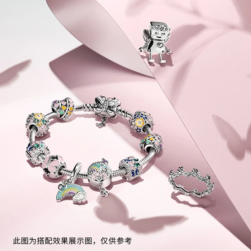 商品PANDORA|PANDORA 潘多拉 彩色花朵串珠 797907ENMX,价格¥191,第1张图片
