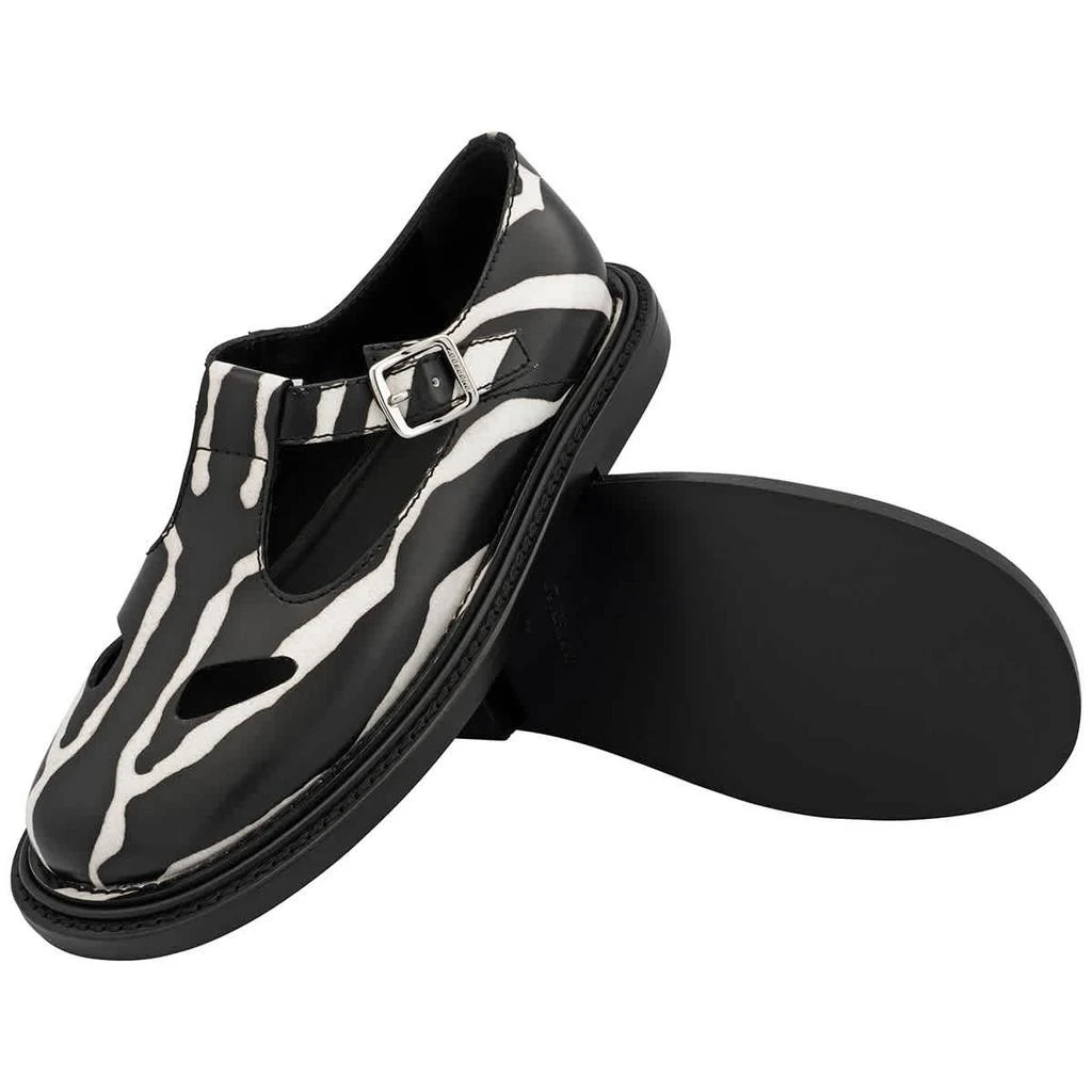 商品Burberry|Ladies Hannie Zebra Leather T-bar Shoes,价格¥897,第2张图片详细描述