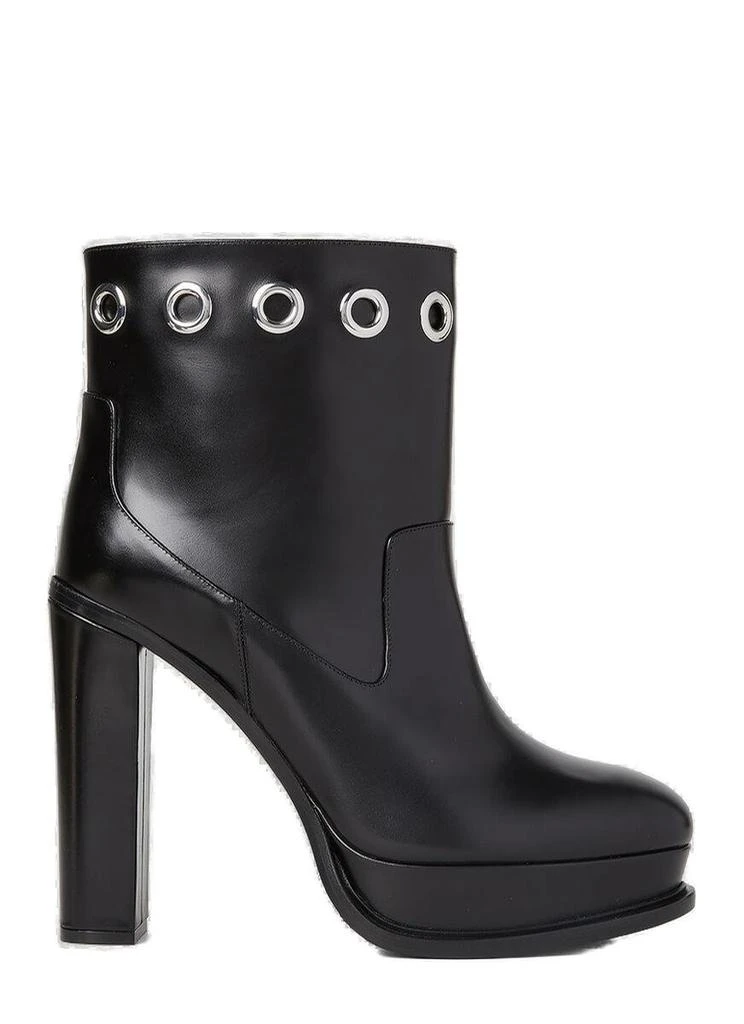 商品Alexander McQueen|Alexander McQueen Eyelet Detailed Platform Boots,价格¥8881,第1张图片
