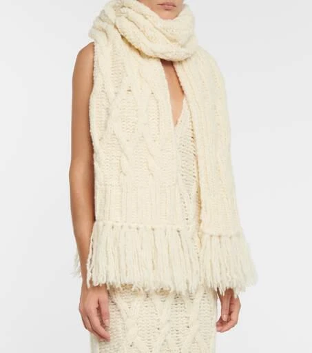 商品Acne Studios|绞花针织羊毛混纺围巾,价格¥1544,第3张图片详细描述