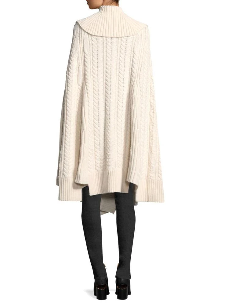 商品Burberry|Cable Knit Wool & Cashmere Poncho,价格¥9844,第2张图片详细描述