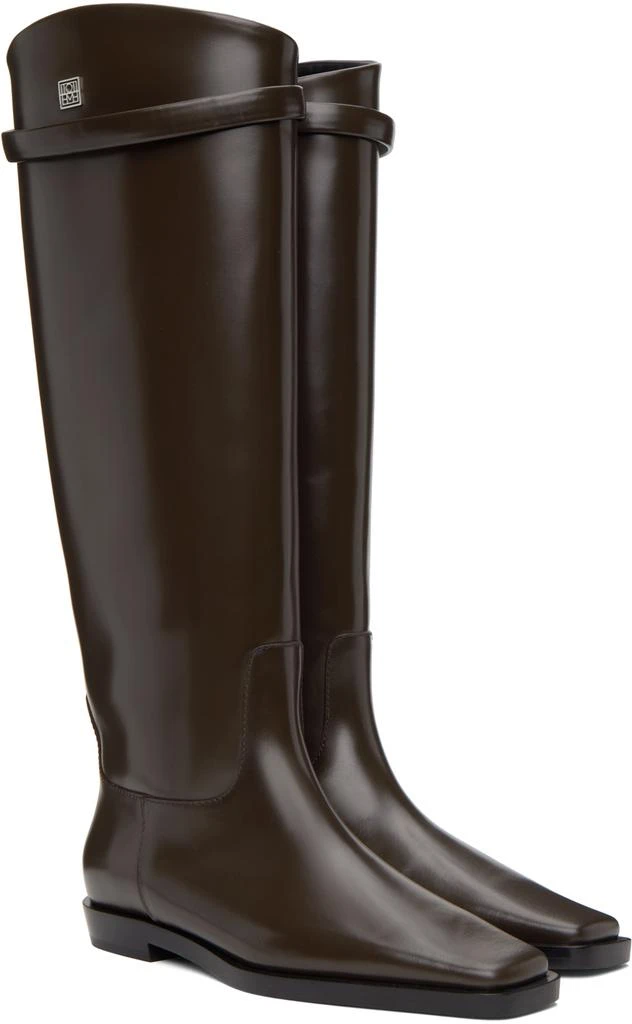 商品Totême|Brown 'The Riding' Boots,价格¥4183,第4张图片详细描述