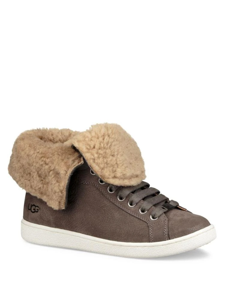 商品UGG|Starlyn Leather & Shearling High-Top Sneakers,价格¥450,第1张图片