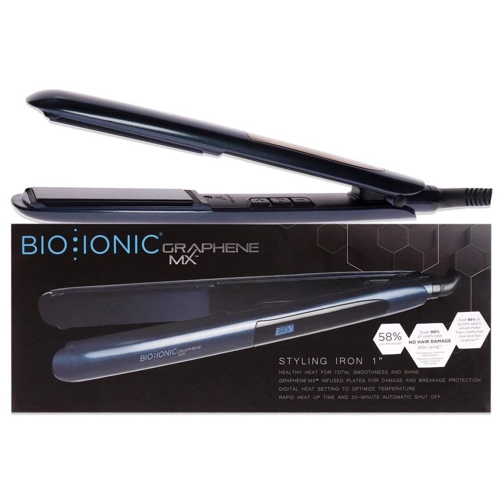 商品Bio Ionic|Graphene MX Styling Iron - Blue ZSTYLERGRA1 by Bio Ionic for Women - 1 Inch Flat Iron,价格¥1325,第1张图片
