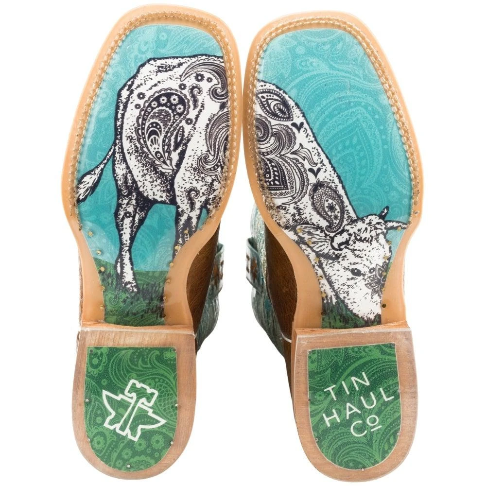 商品Tin Haul|Yee-Haw Square Toe Cowboy Boots,价格¥1748,第2张图片详细描述