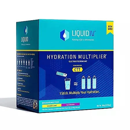 商品Liquid I.V.|Liquid I.V. Hydration Multiplier Electrolyte Powder Packets, Lemon Lime & Acai Berry (24  pk.),价格¥243,第2张图片详细描述