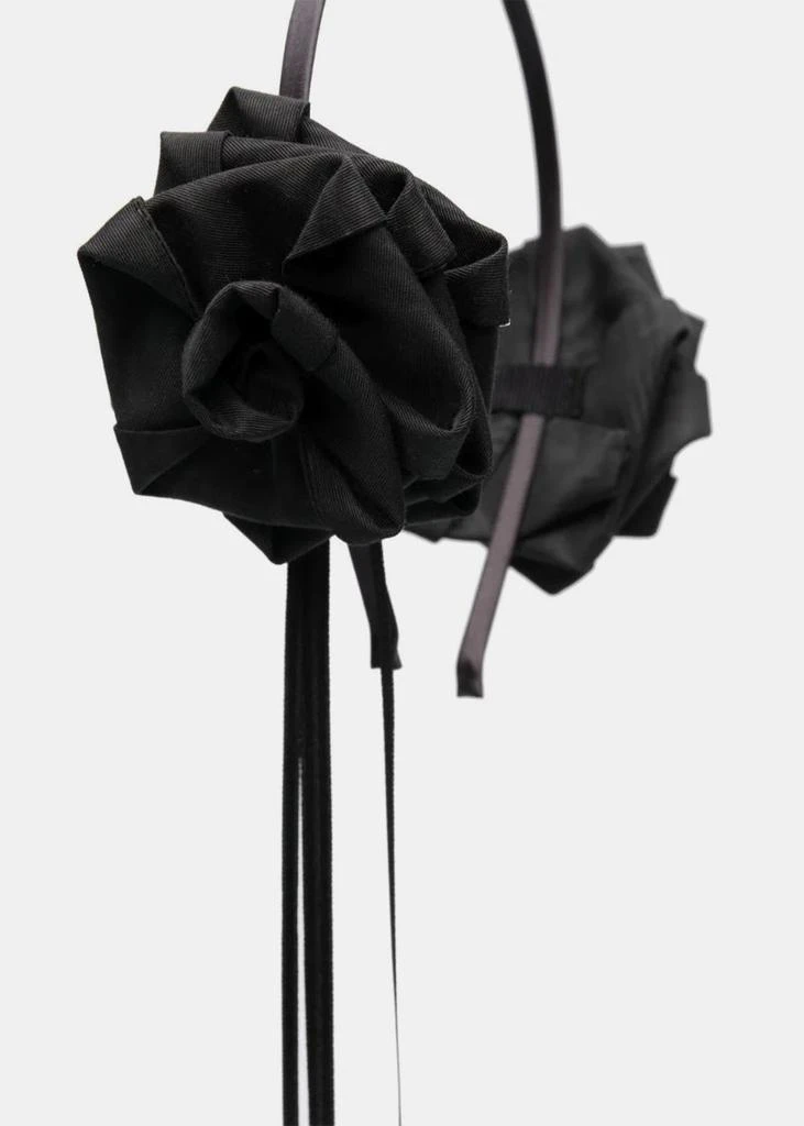 商品Alessandra Rich|Alessandra Rich Black Roses Moire Headband,价格¥2084,第3张图片详细描述