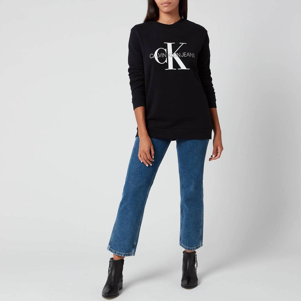 Calvin Klein Jeans Women's Monogram Logo 卫衣 - CK Black商品第3张图片规格展示