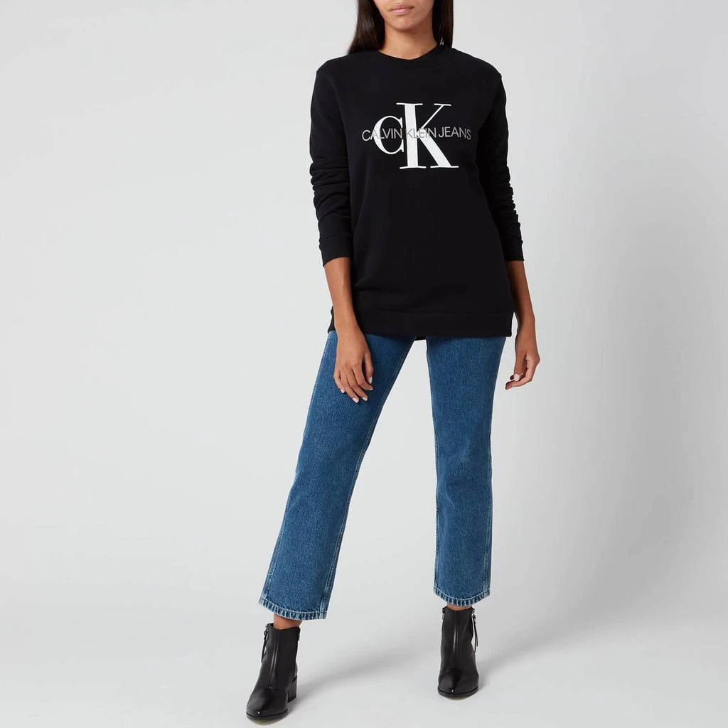 商品Calvin Klein|Calvin Klein Jeans Women's Monogram Logo 卫衣 - CK Black,价格¥392,第3张图片详细描述