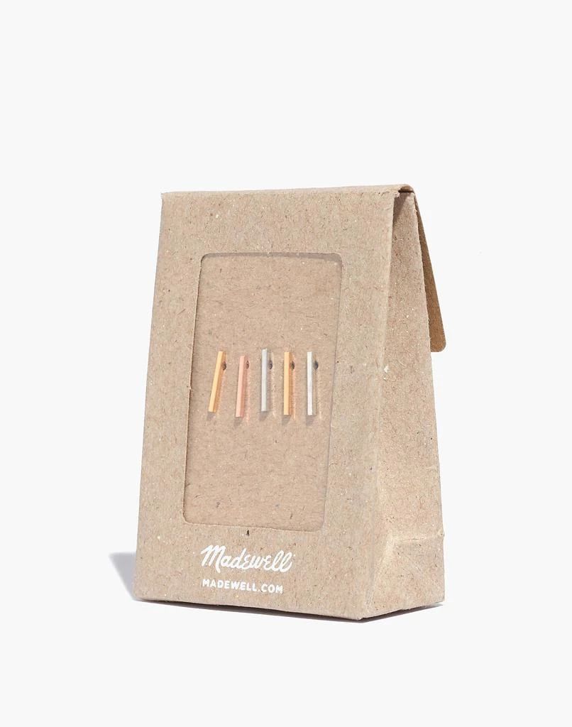 商品Madewell|Mix-and-Match Bar Stud Earrings,价格¥212,第2张图片详细描述