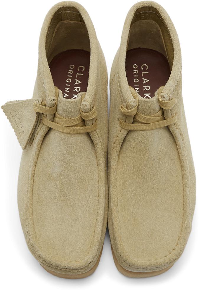 Beige Suede Wallabee Boots商品第5张图片规格展示