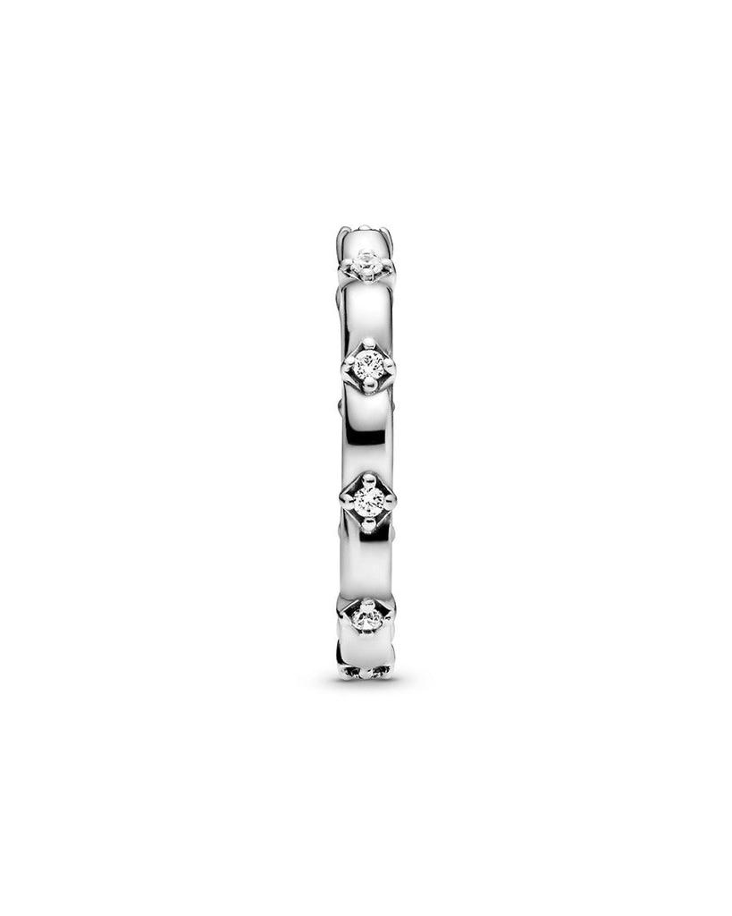 Pandora Jewelry Silver CZ Flower Petals Band Ring商品第3张图片规格展示
