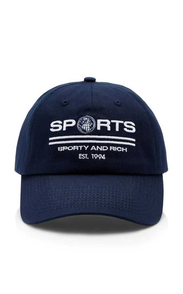 商品Sporty & Rich|Sporty & Rich - Women's Sports Cotton Baseball Hat - Navy - OS - Moda Operandi,价格¥255,第1张图片