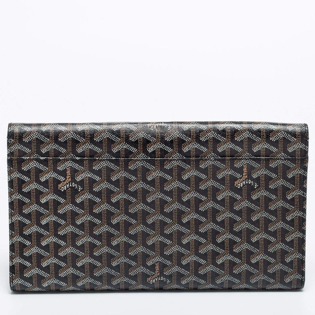 Goyard Black Goyardine Coated Canvas Monte Carlo Bois Clutch商品第4张图片规格展示