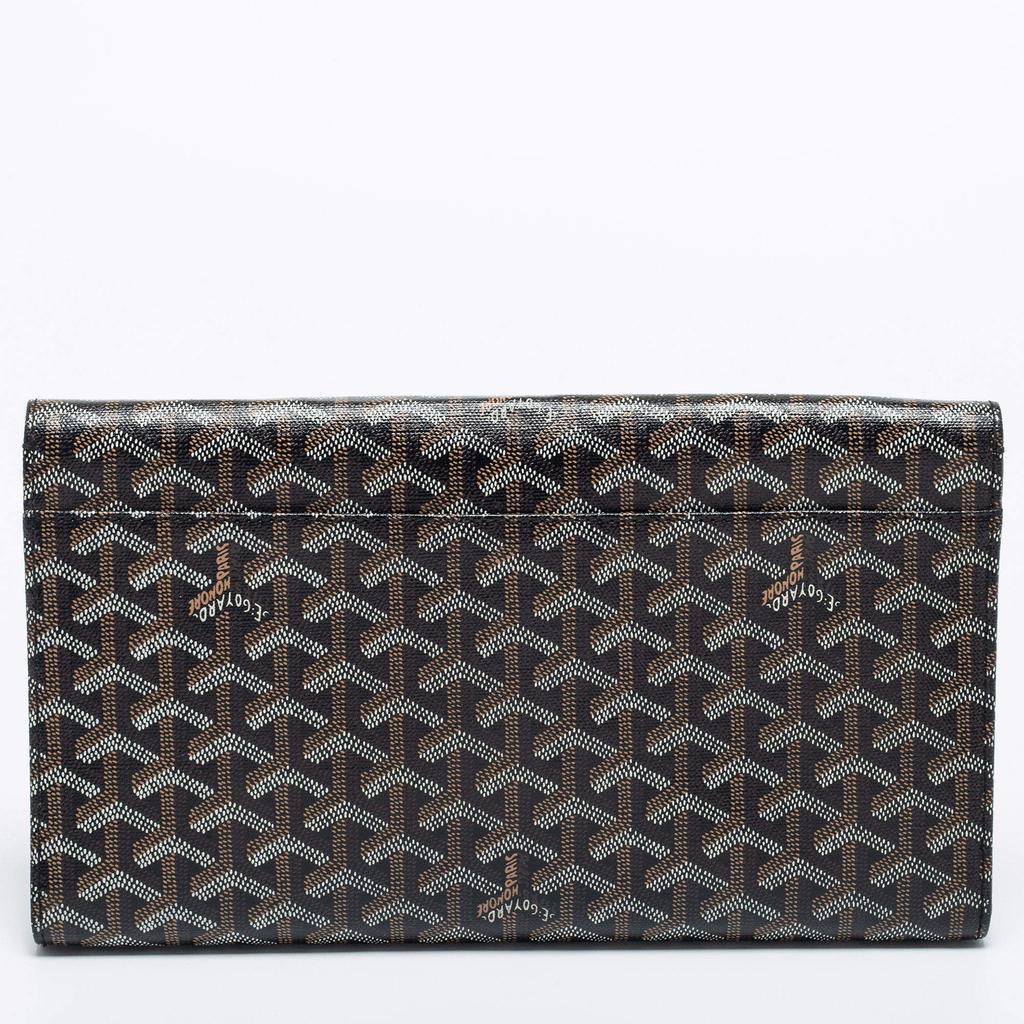 商品[二手商品] Goyard|Goyard Black Goyardine Coated Canvas Monte Carlo Bois Clutch,价格¥10364,第6张图片详细描述