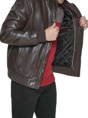 商品Calvin Klein|仿皮飞行员夹克,价格¥514,第5张图片详细描述