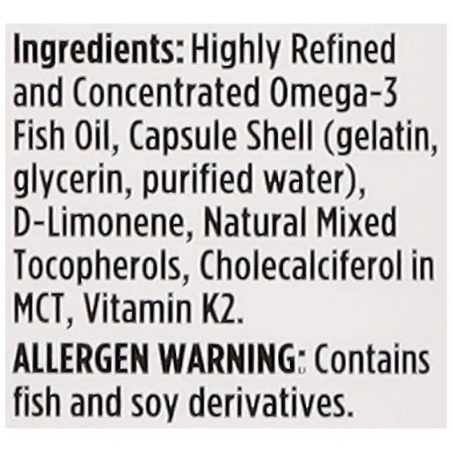 商品Walgreens|Omega-3 Plus D3 + K2 Softgels,价格¥220,第4张图片详细描述