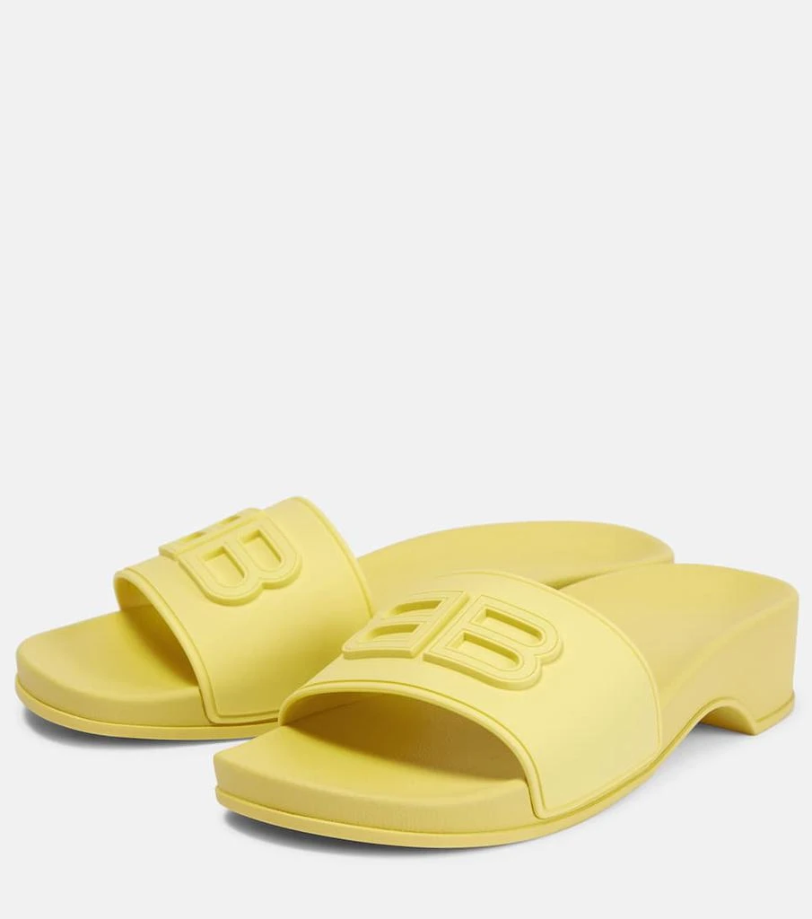 商品Balenciaga|Logo rubber slides,价格¥2361,第5张图片详细描述