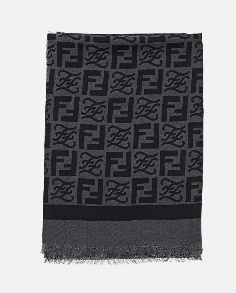 商品Fendi|Fendi FF SILK MIX SCARF size One Size,价格¥6239,第1张图片