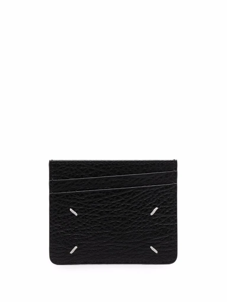 商品MAISON MARGIELA|Maison Margiela Mens Black Leather Card Holder,价格¥2382,第1张图片