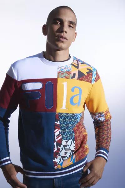 FILA Patterned Crew Neck Sweatshirt商品第1张图片规格展示