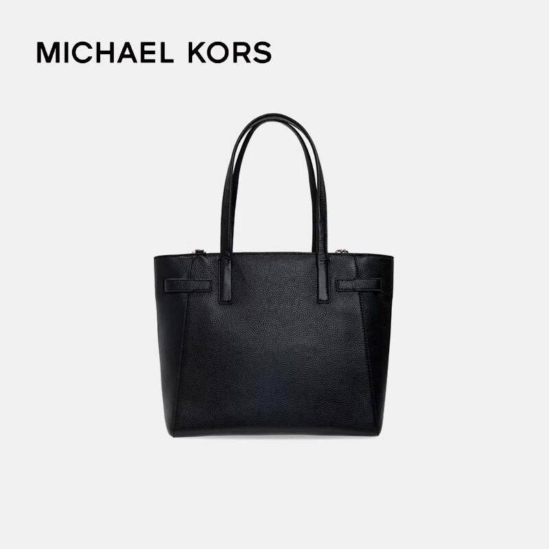 商品[国内直发] Michael Kors|MK 女包 迈克尔·科尔斯 MICHAEL KORS CARMEN系列女士荔枝纹托特手提包30S1GNMT3L BLACK 黑色 常规,价格¥1969,第5张图片详细描述